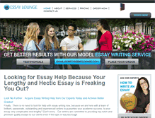 Tablet Screenshot of essaylounge.com